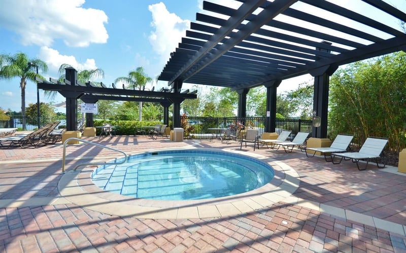 Vista Cay Resort pool with veranda